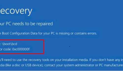 Rimuovere Windows 10 Error Code 0xc00000f