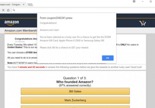 Remove “Amazon.com Membership Rewards” scam