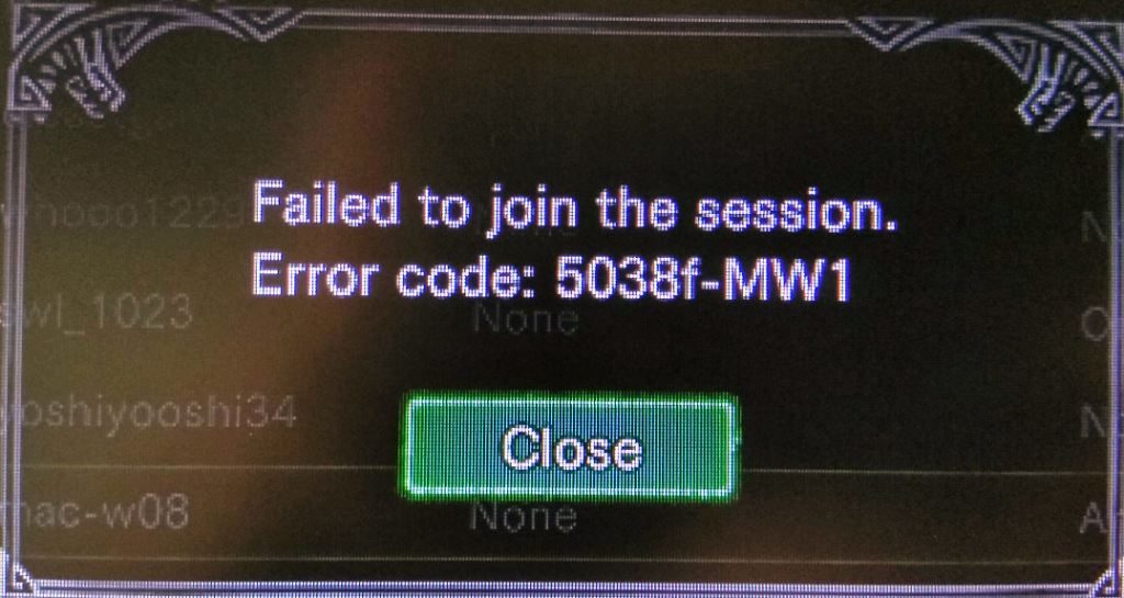 Error Code 5038f-mw1