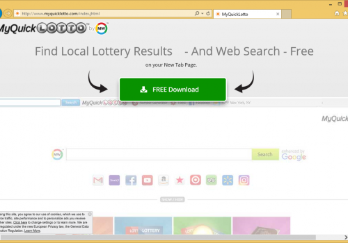 Remove MyQuickLotto Toolbar