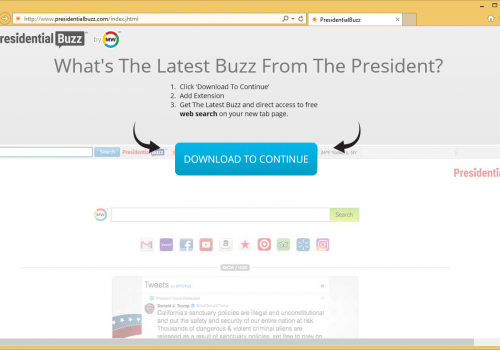 Odstrániť PresidentialBuzz toolbar