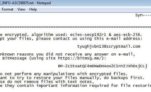 Eliminar SynAck ransomware virus