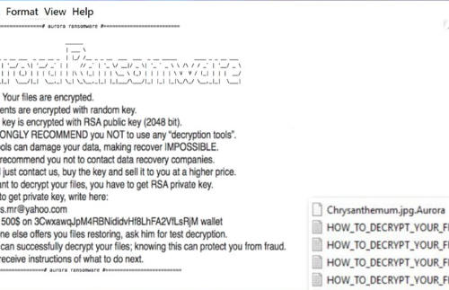 Desbloquear archivos de Aurora Ransomware