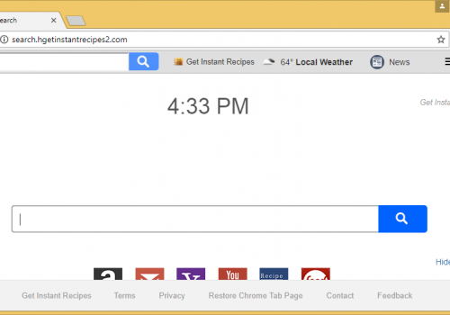 Come rimuovere Search.hgetinstantrecipes2.com