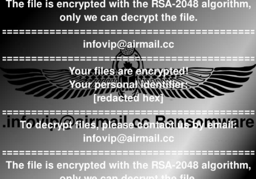 Cómo eliminar Infovip@airmail.cc