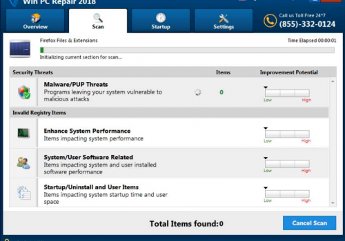 Disinstallare Win PC Repair 2018
