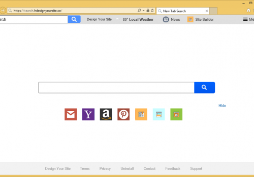 Rimuovere Search.hdesignyoursite.co