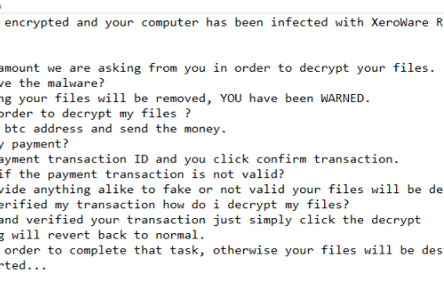 Eliminar XeroWare ransomware