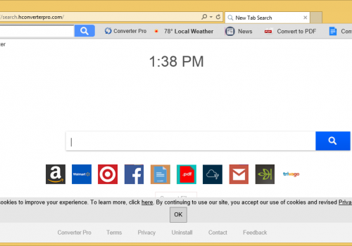 Rimuovere Search.hconverterpro.com