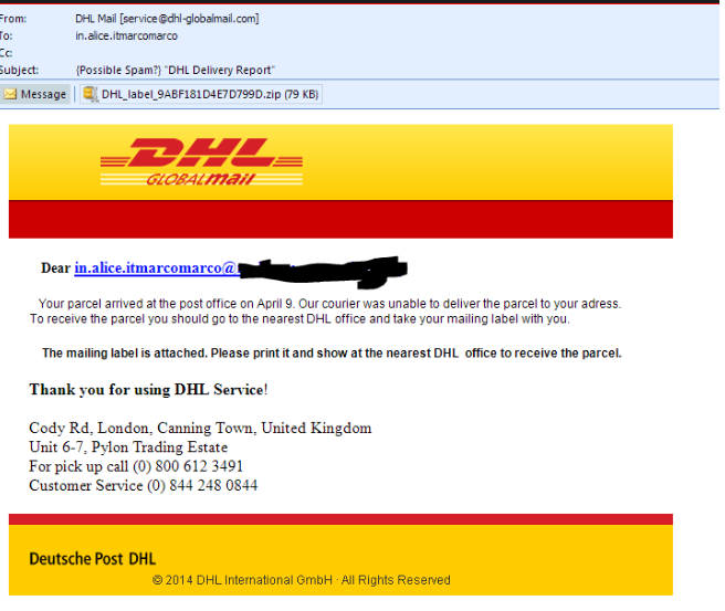 DHL Express Email Virus