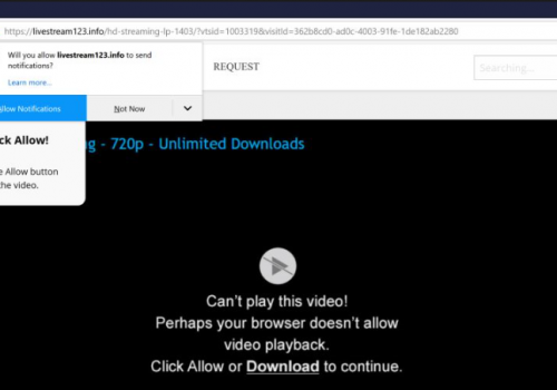 Come rimuovere Livestream123.info