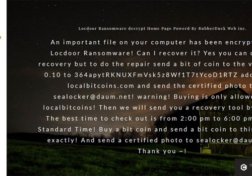 Locdoor Ransomware retiro