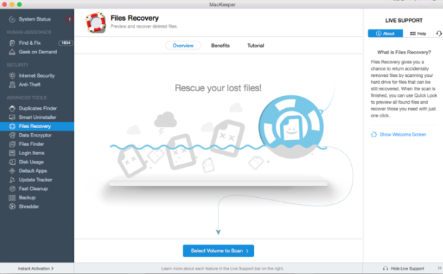MacKeeper File Recovery