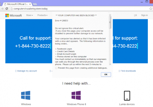 Microsoft Help Desk Tech support scam Removal