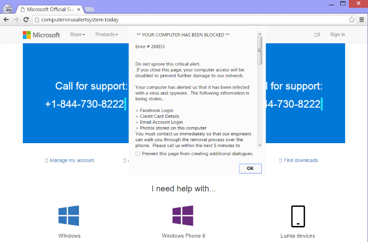 Microsoft Help Desk Tech Support Scam Removal