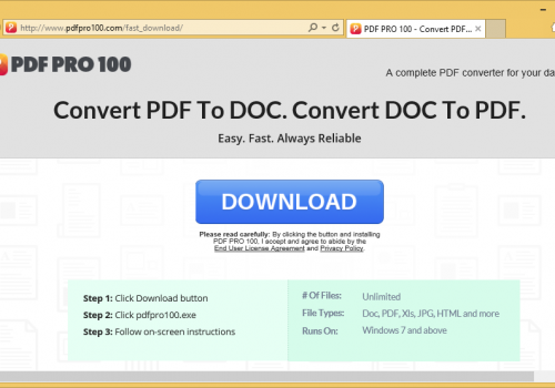 Remove PDF Pro 100 Virus
