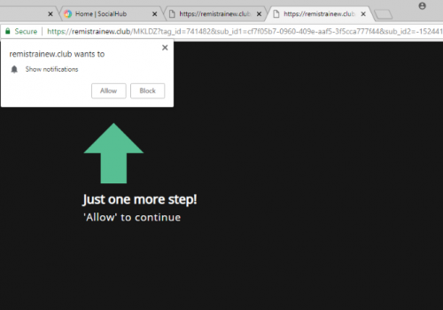 Come rimuovere Remistrainew.club