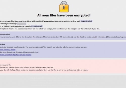 Eliminar icrypt@cock.li Ransomware