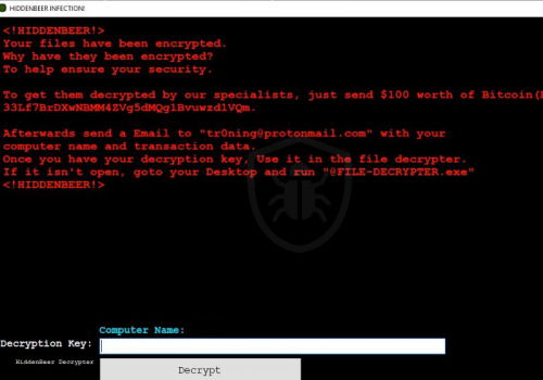 Eliminar HiddenBeer ransomware virus
