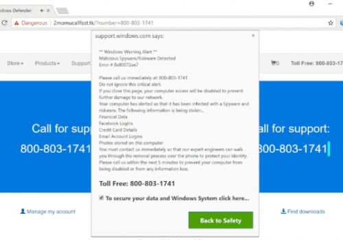 Remove Windows Warning Alert Scam