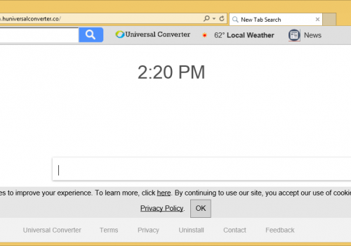 Usuń Search.huniversalconverter.co redirect virus