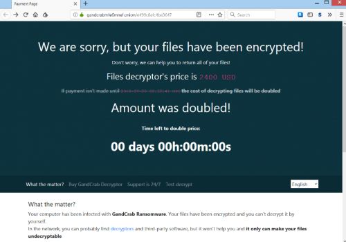Eliminar GandCrab 5 LOADER