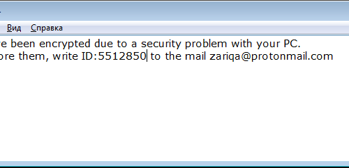 Eliminar ZariqaCrypt ransomware