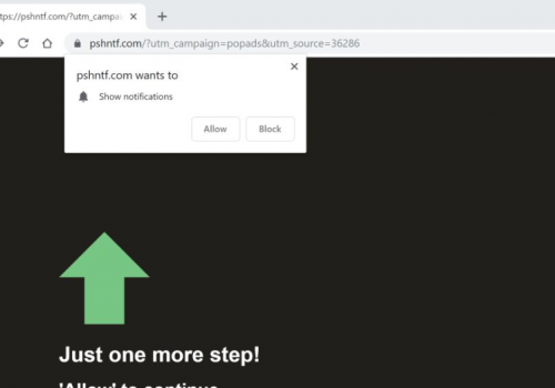 Remove Pshntf.com Redirect