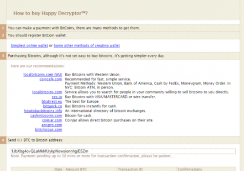 Eliminar .happy file virus