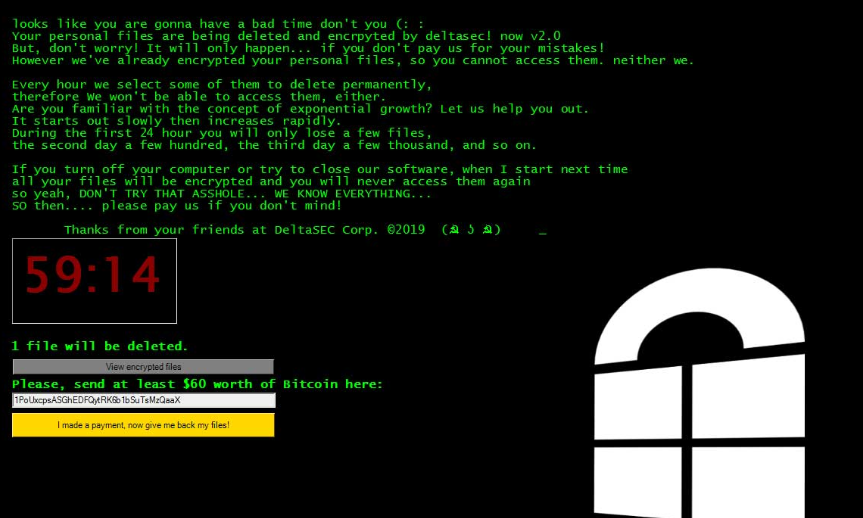 DeltaSEC ransomware
