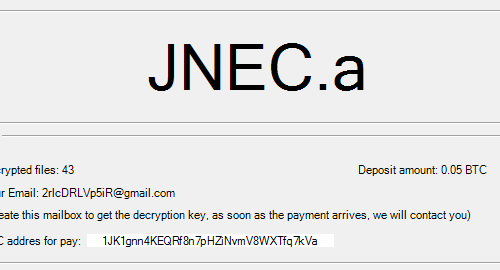 Retire JNEC.a Virus