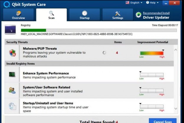 Hur tar man bort Qbit System Care