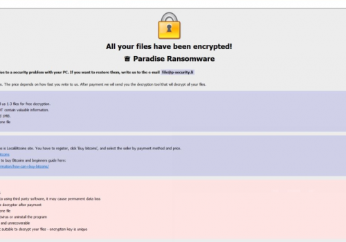 Eliminar{File@p-security.li}.Recognizer ransomware