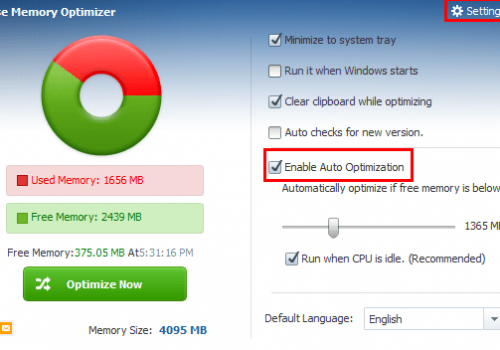 Remove Memoryoptimizer