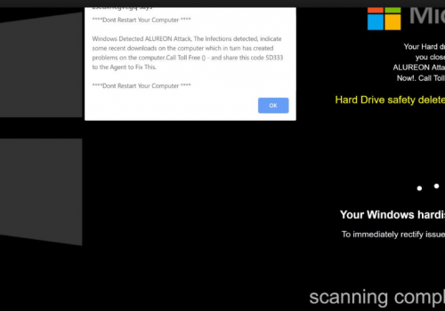 Remove “Windows Detected Alureon Attack” Warning