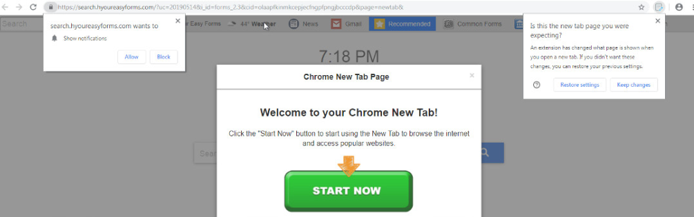 Your Easy Forms Browser Hijacker