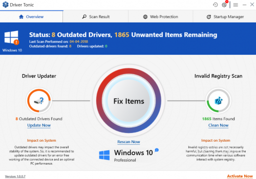 Driver Tonic – How to remove?