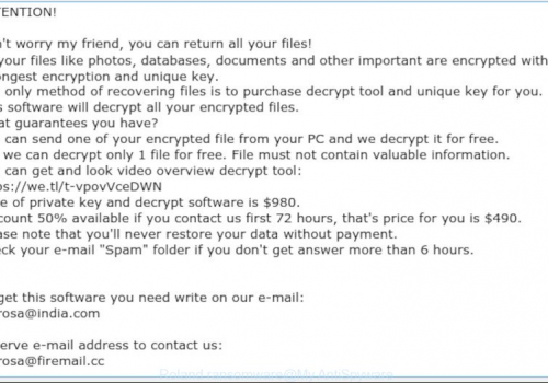 Roland Ransomware virus de archivo — Cómo eliminarlo