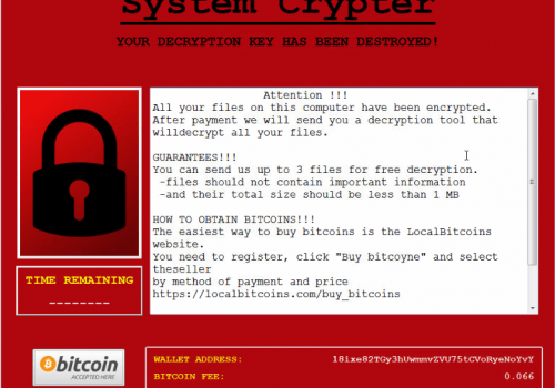 Quitar – eliminación de SystemCrypter ransomware virus de archivo .crypted