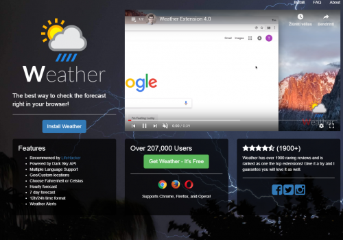 วิธีการเอาออก Weather Forecaster Toolbar