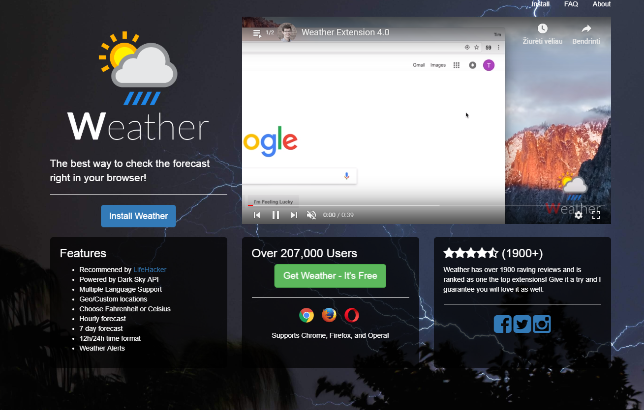 Weather Forecaster Toolbar