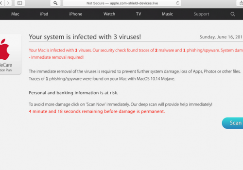 Verwijderen apple.com-shield-devices[.]live uit Mac