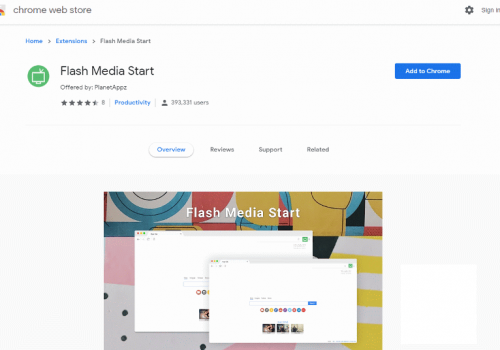 Remove Flash Media Start