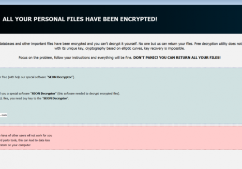 Eliminar Seon Ransomware