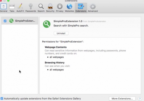 Remove SimpleProExtension Ads