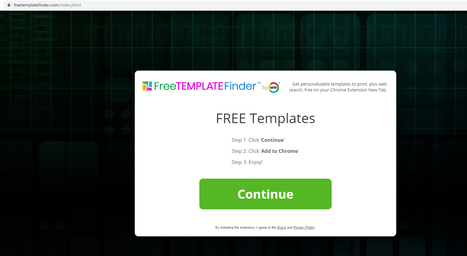 FreeTemplateFinder Toolbar