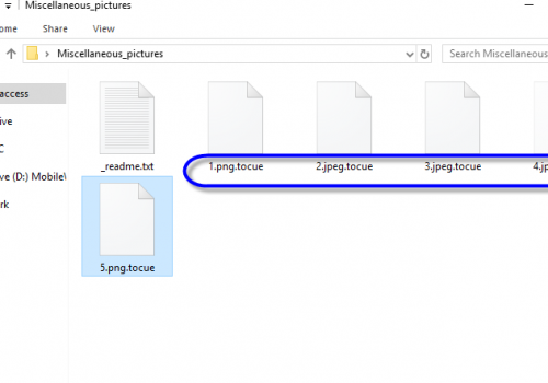 Eliminar Tocue ransomware
