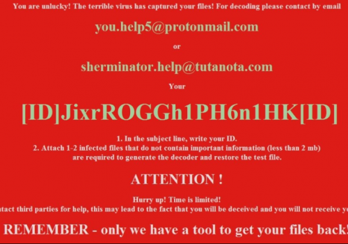 Eliminar Sherminator ransomware