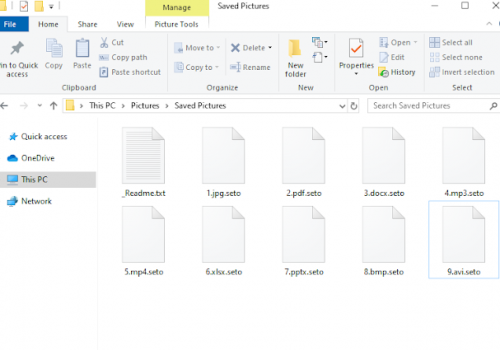 Eliminar .seto files virus