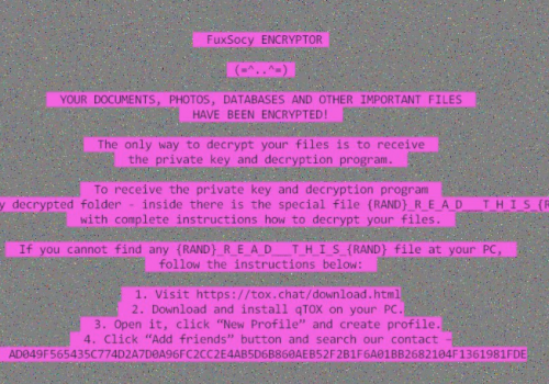Eliminar .FuxSocy file ransomware